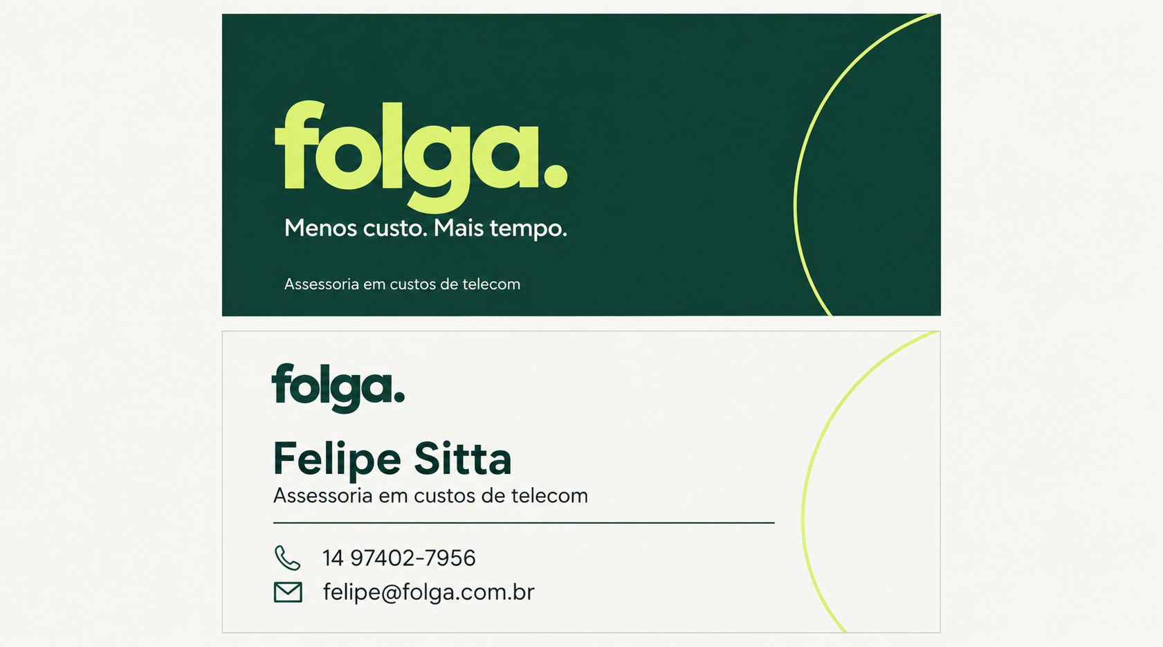 Folga. Menos custo. Mais tempo. Assessoria em custos de telecom.